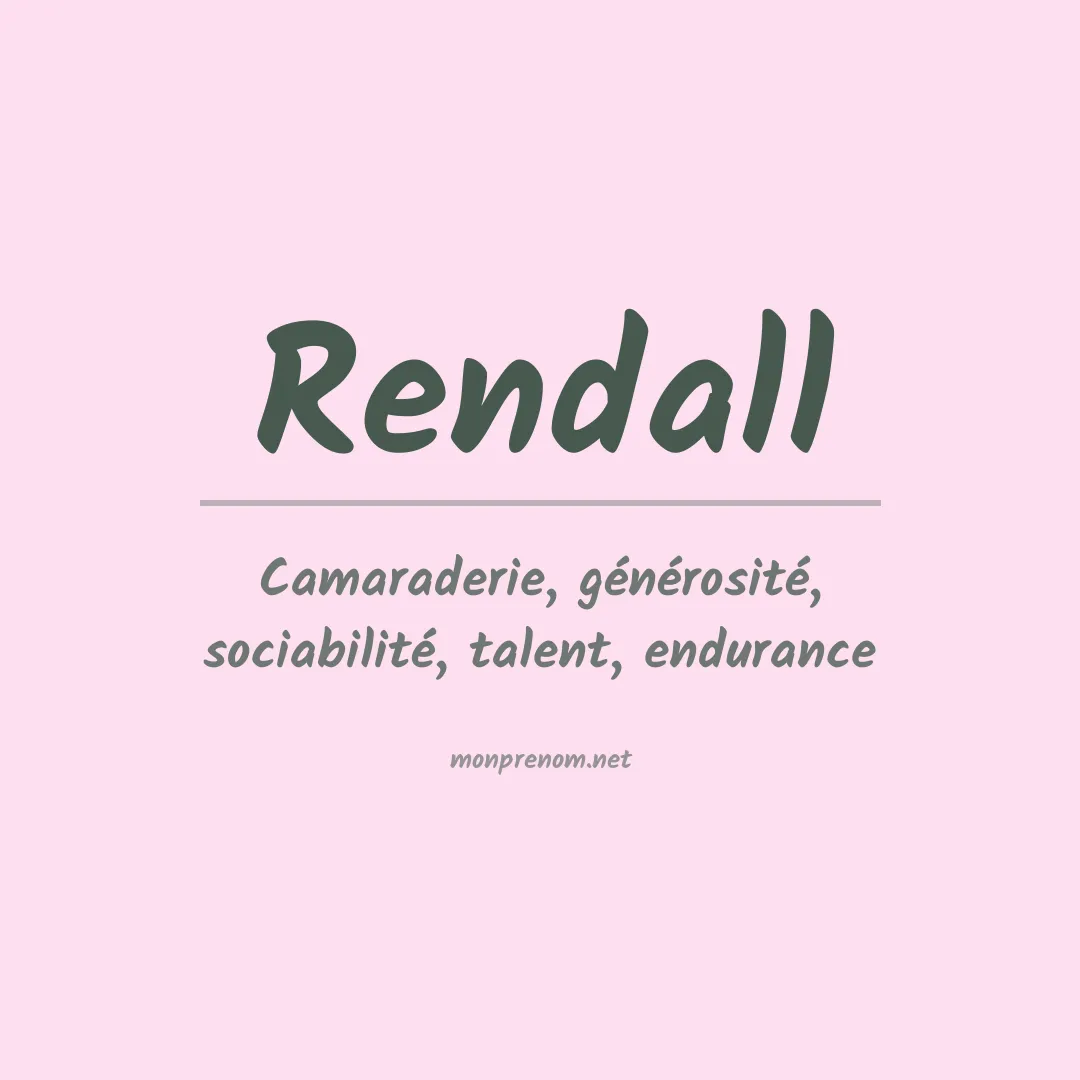Prénom Rendall
