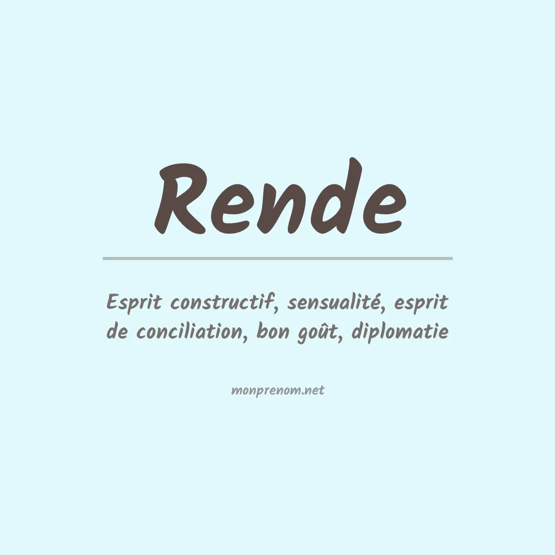 Prénom Rende