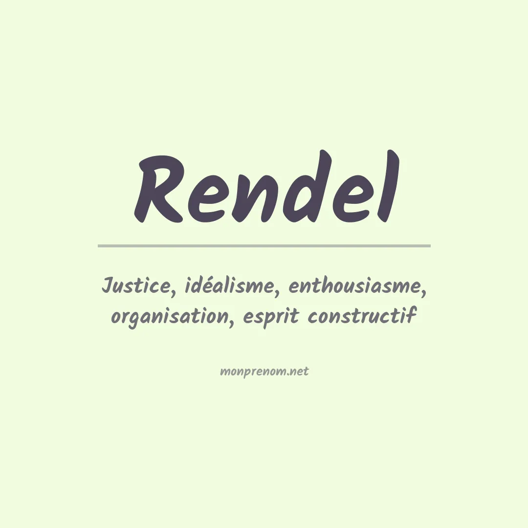 Prénom Rendel