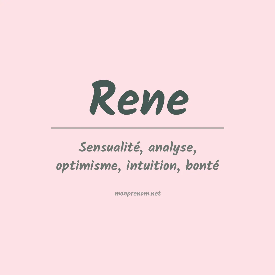 Prénom Rene