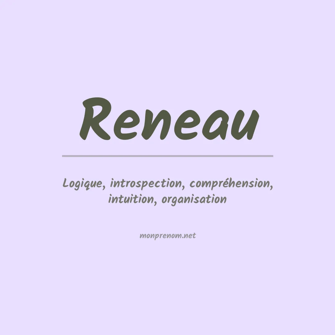 Prénom Reneau
