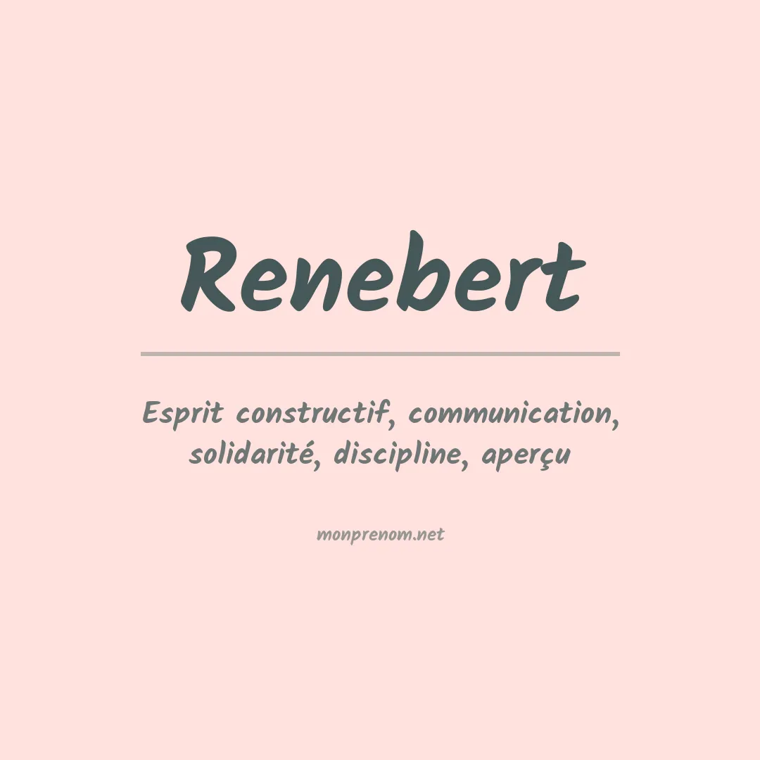 Signification du prénom Renebert