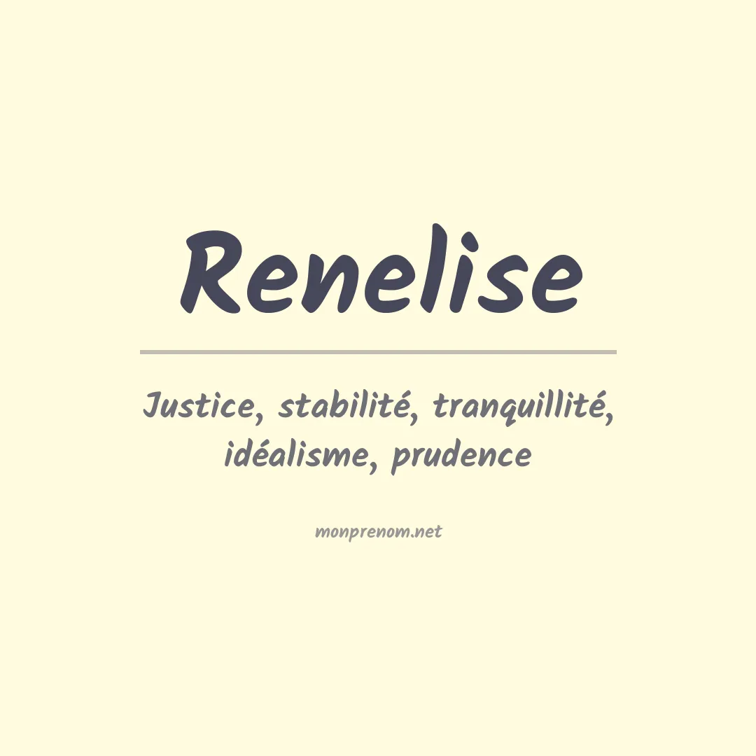 Prénom Renelise