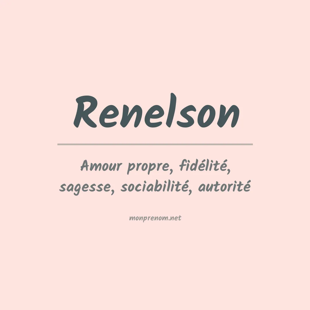 Prénom Renelson