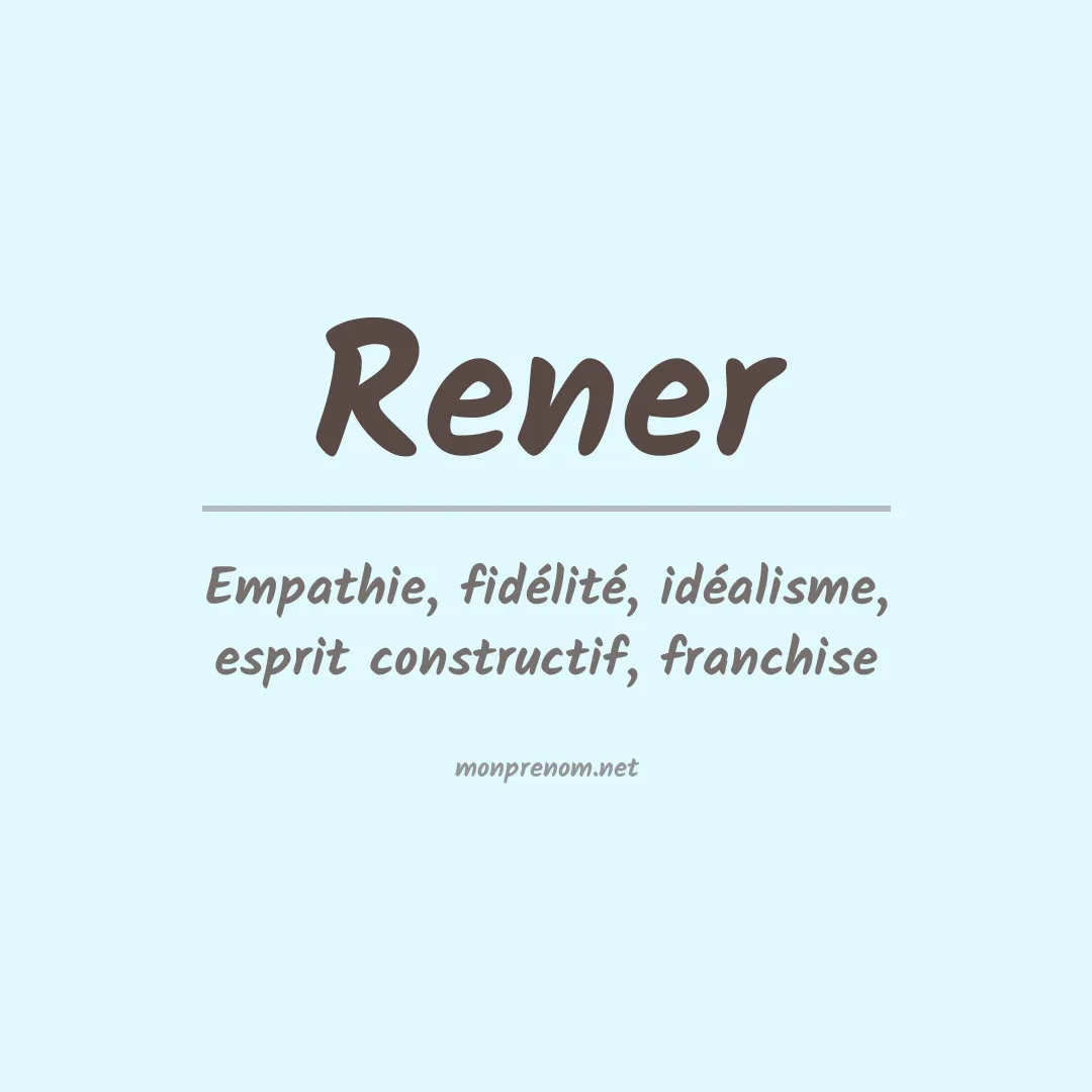 Prénom Rener