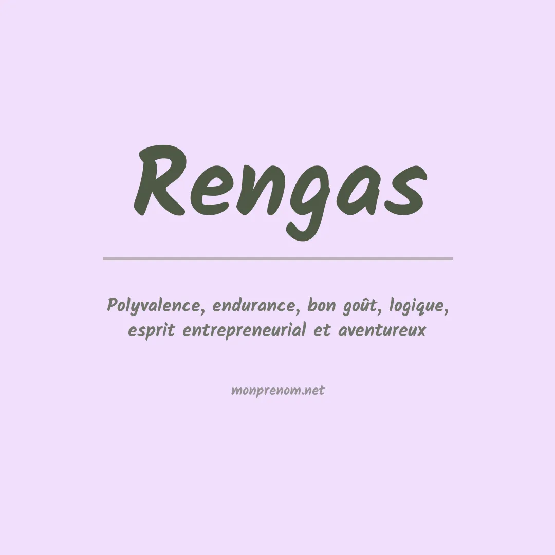 Signification du prénom Rengas
