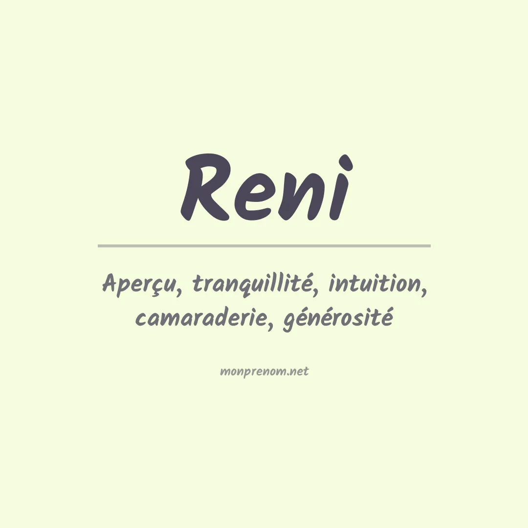 Prénom Reni