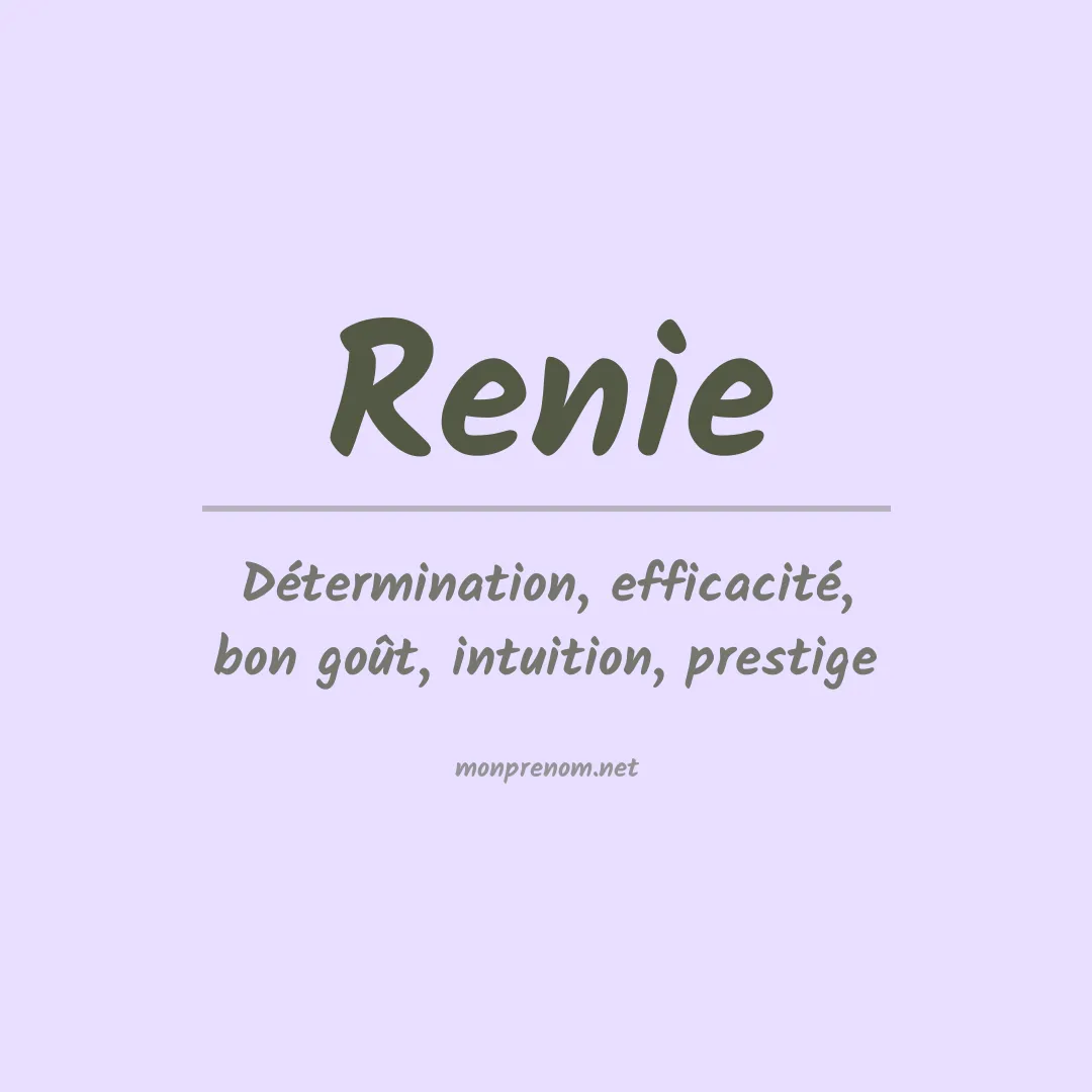 Prénom Renie