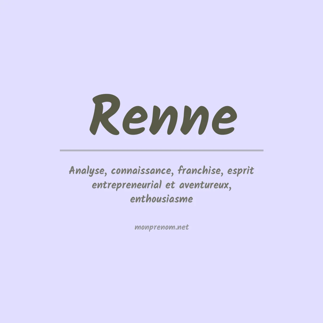 Prénom Renne