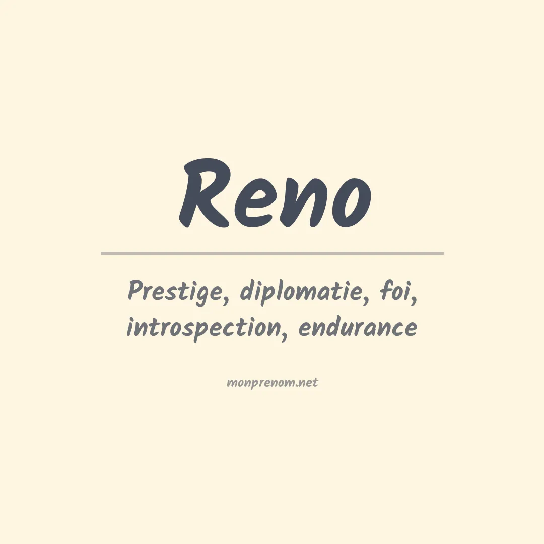 Prénom Reno