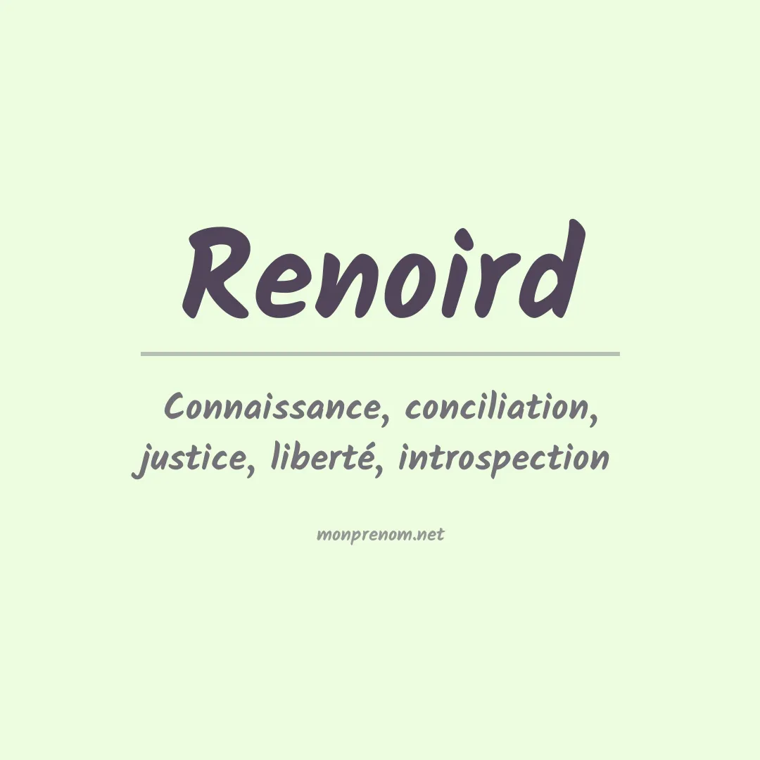 Signification du prénom Renoird
