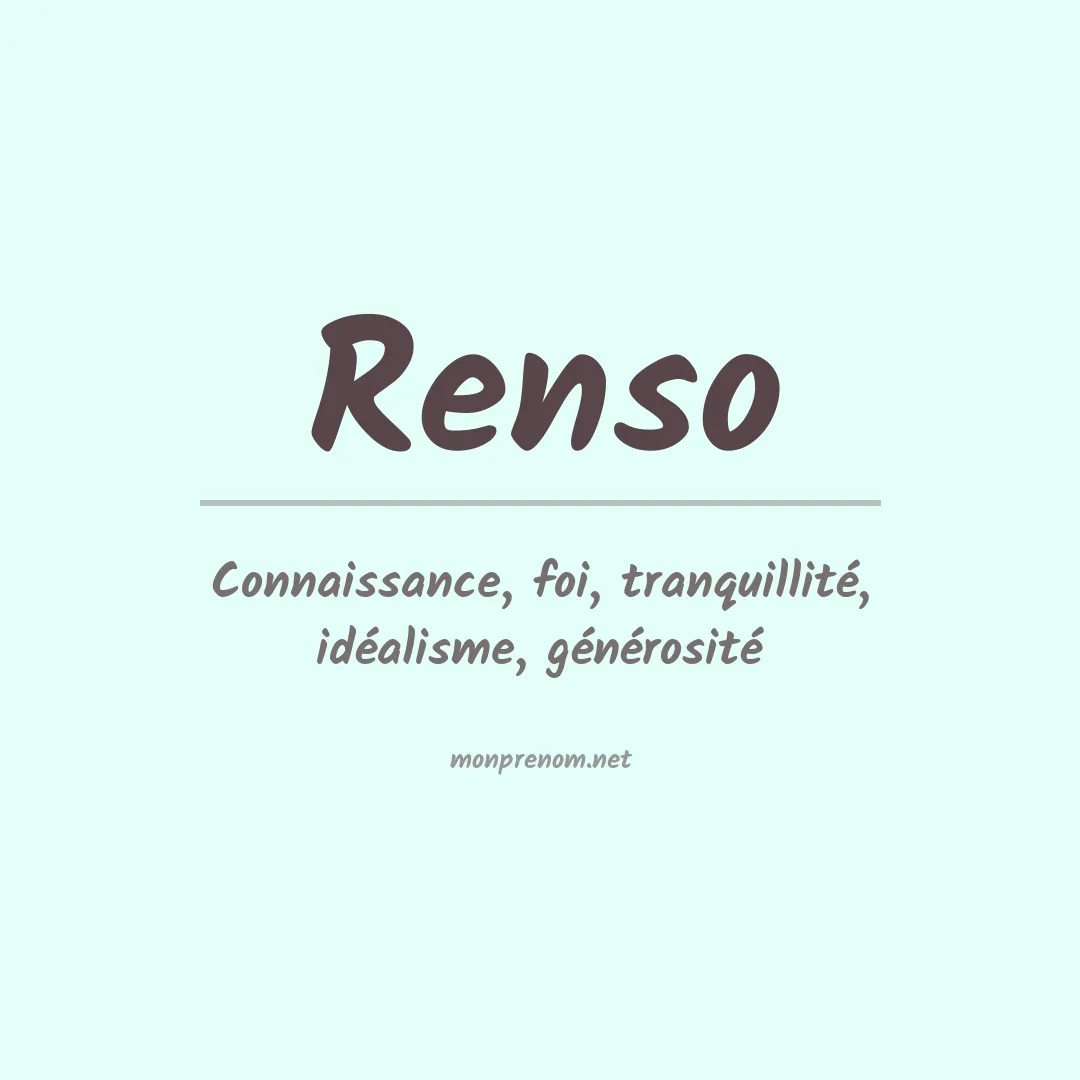 Prénom Renso