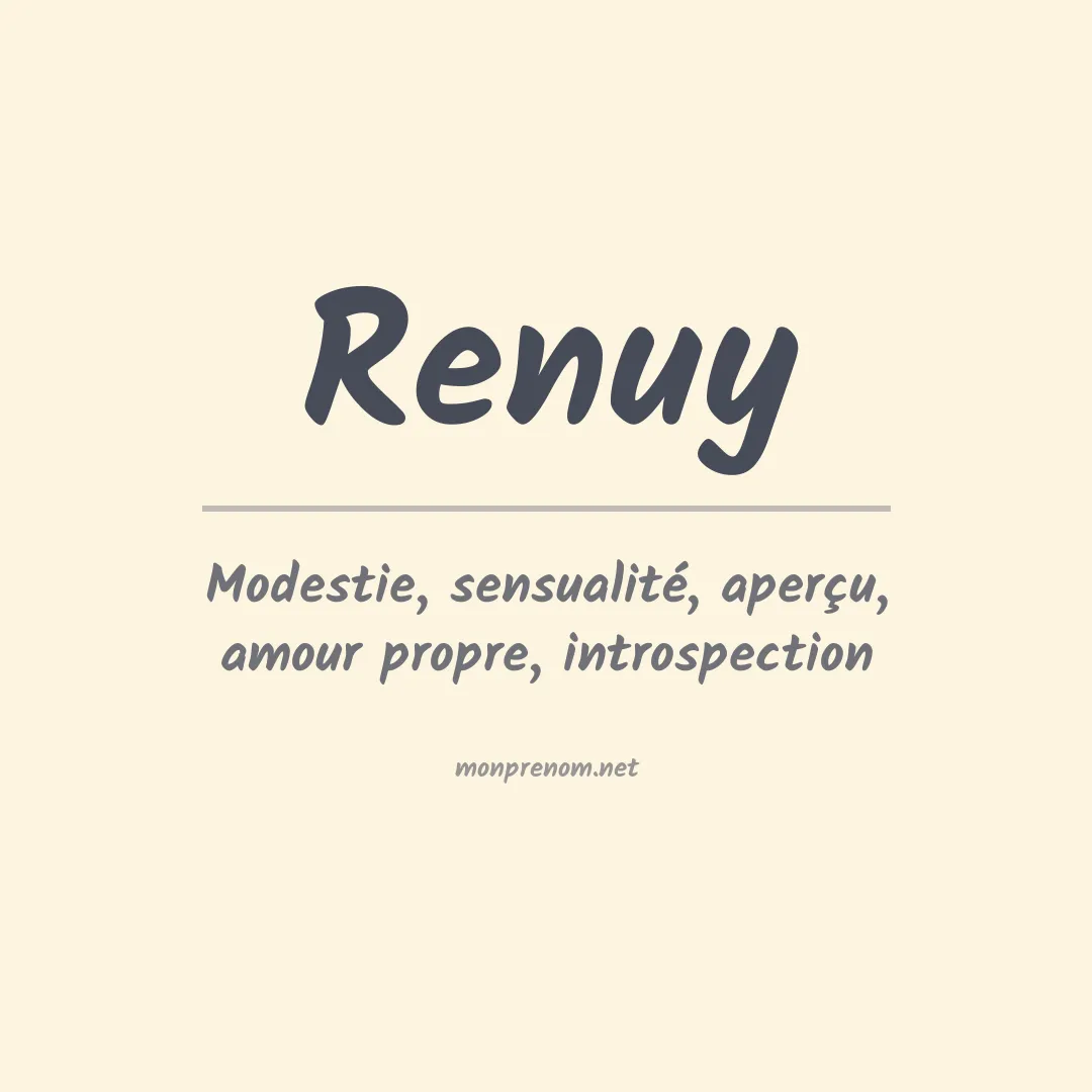 Signification du prénom Renuy