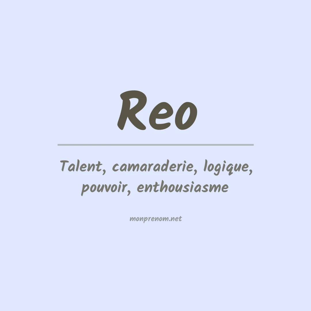 Prénom Reo