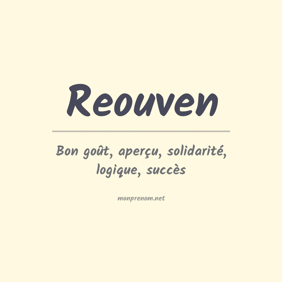 Signification du prénom Reouven