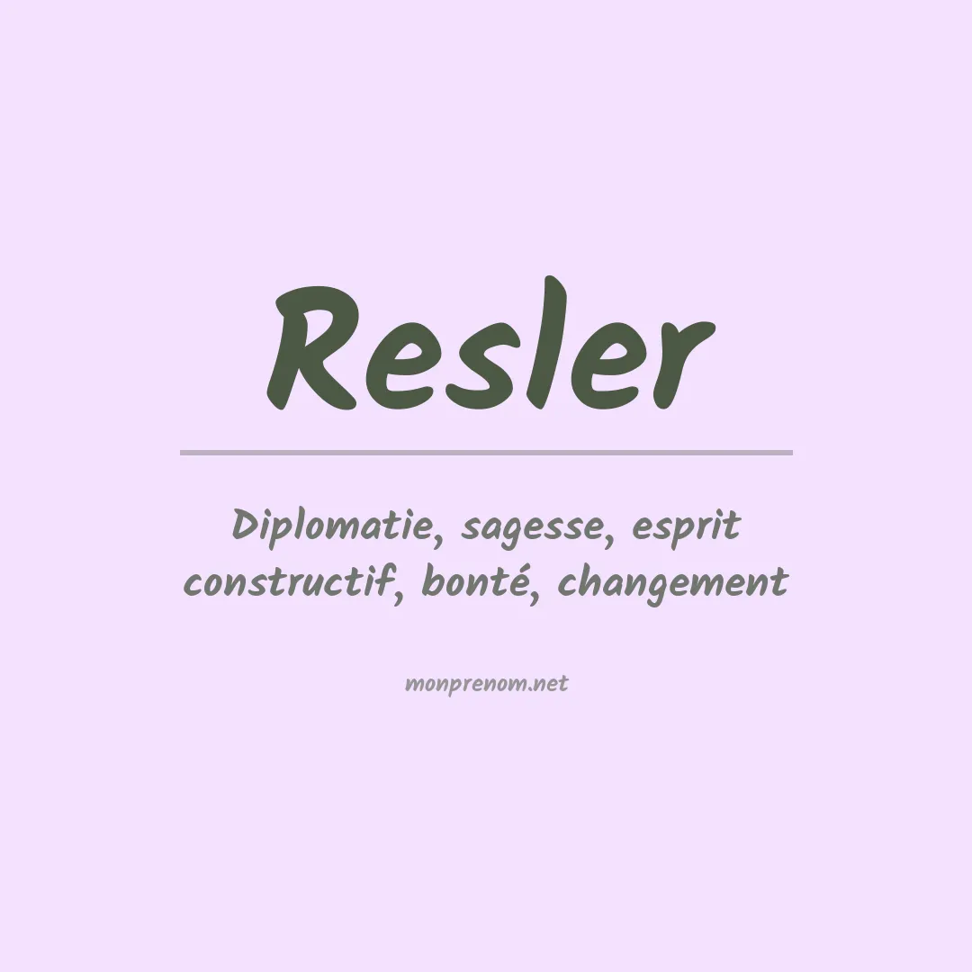 Prénom Resler