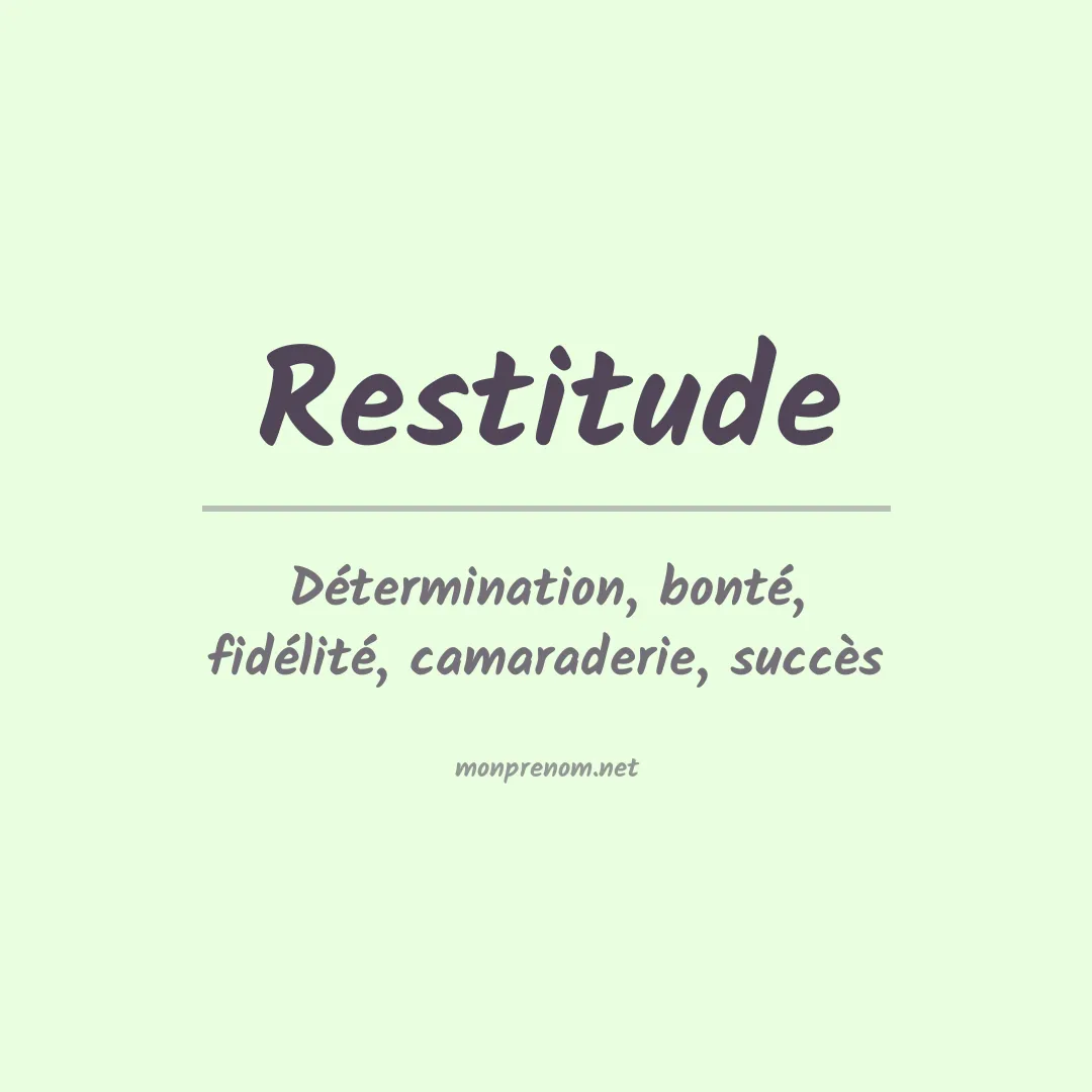 Prénom Restitude