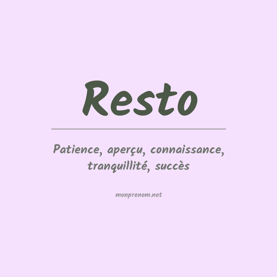 Prénom Resto
