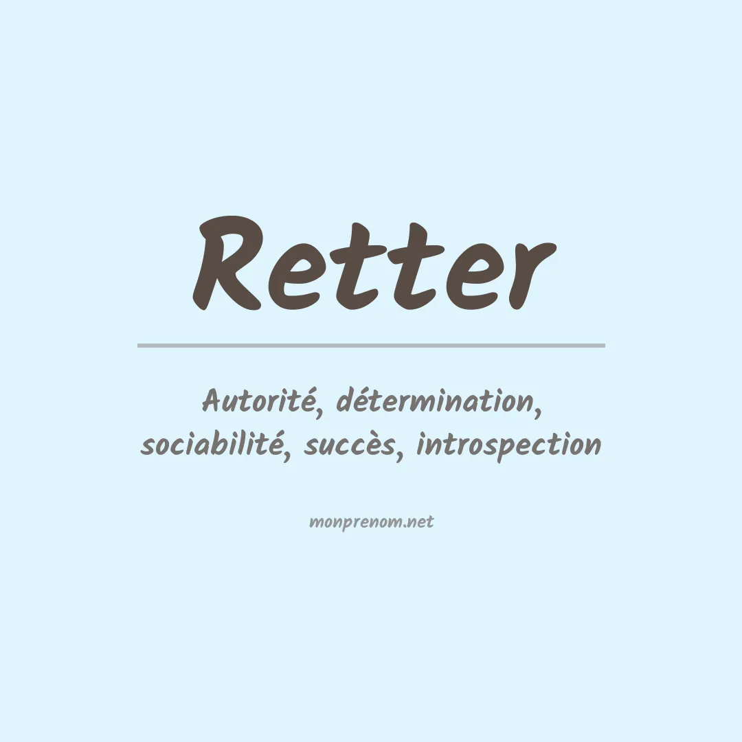 Prénom Retter