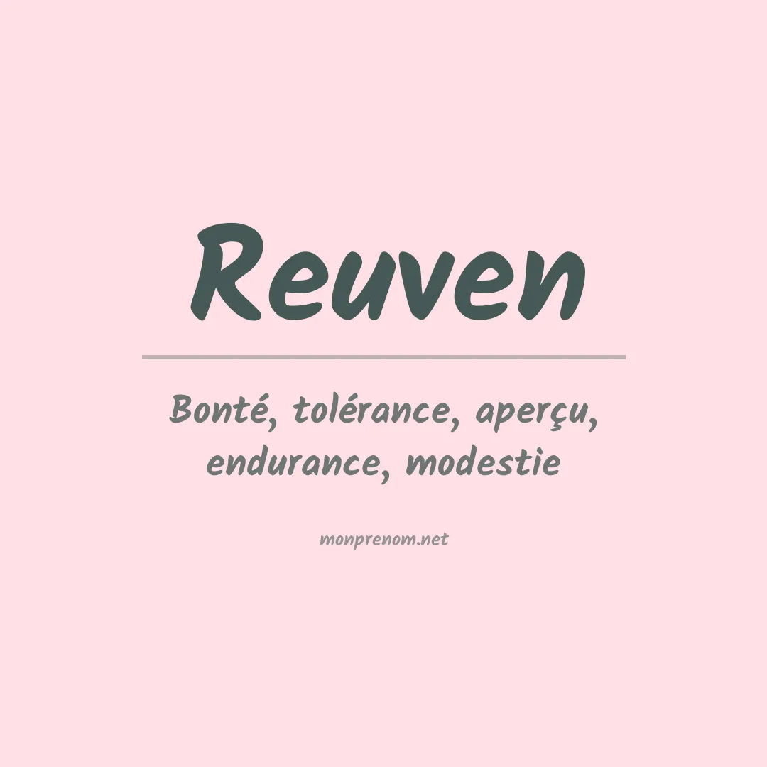 Signification du prénom Reuven