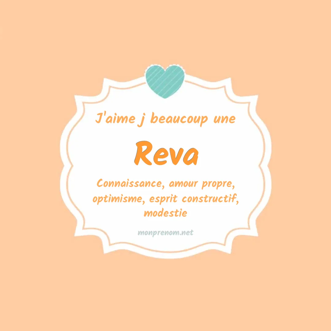 J'aime beaucoup Reva