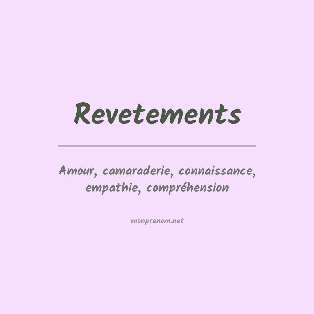 Prénom Revetements
