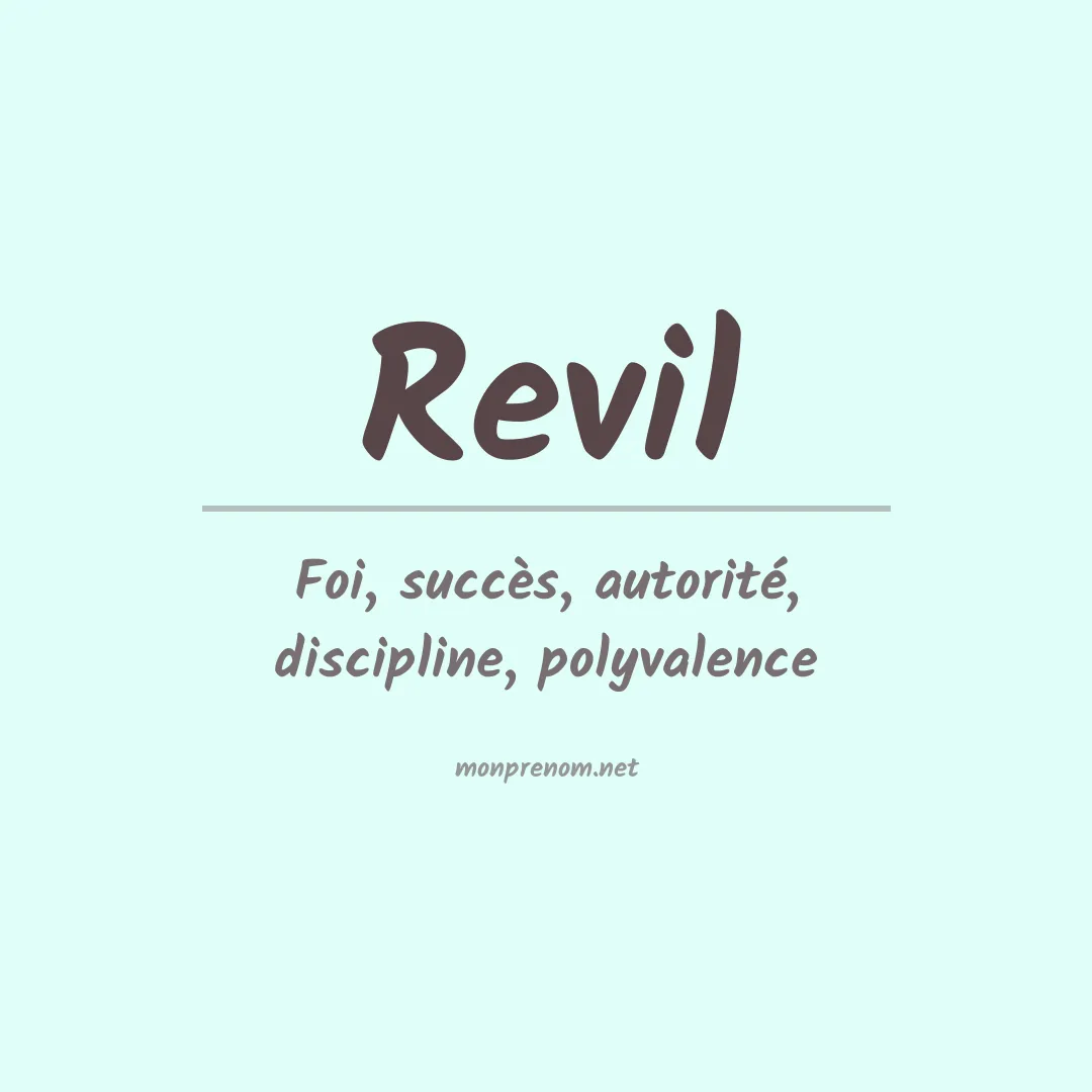 Signification du prénom Revil