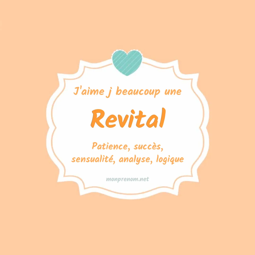 J'aime beaucoup Revital
