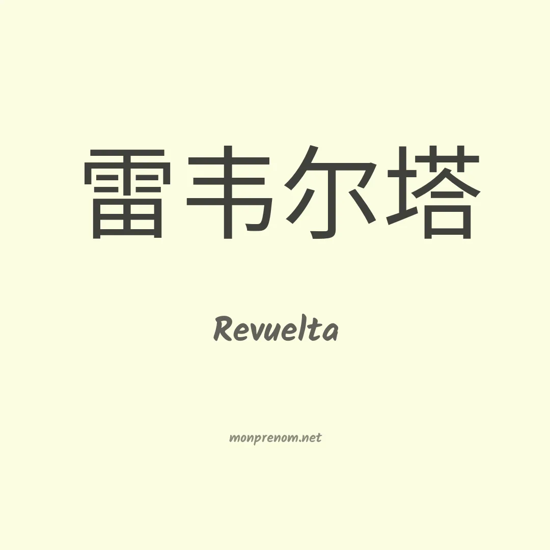 Revuelta en chinois