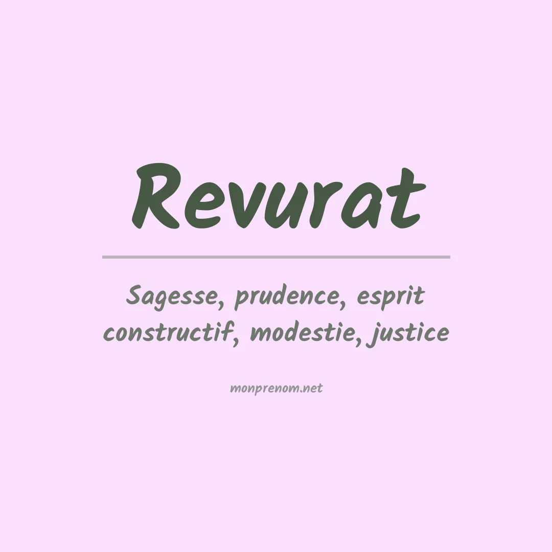 Signification du prénom Revurat