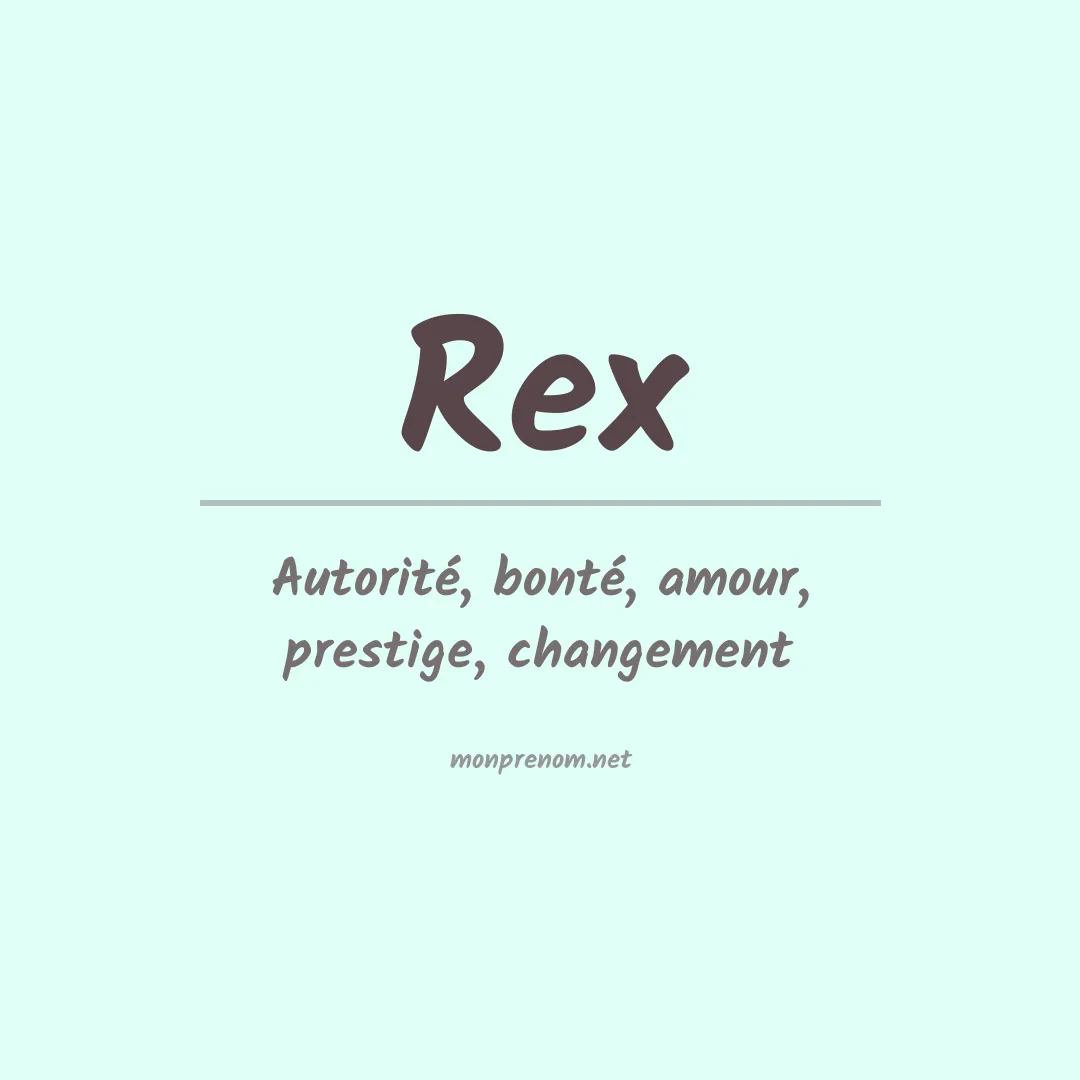 Prénom Rex