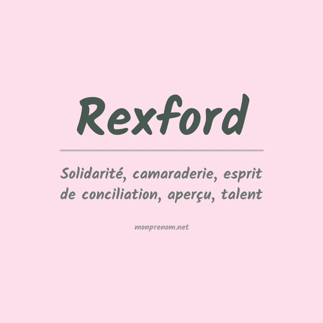 Prénom Rexford