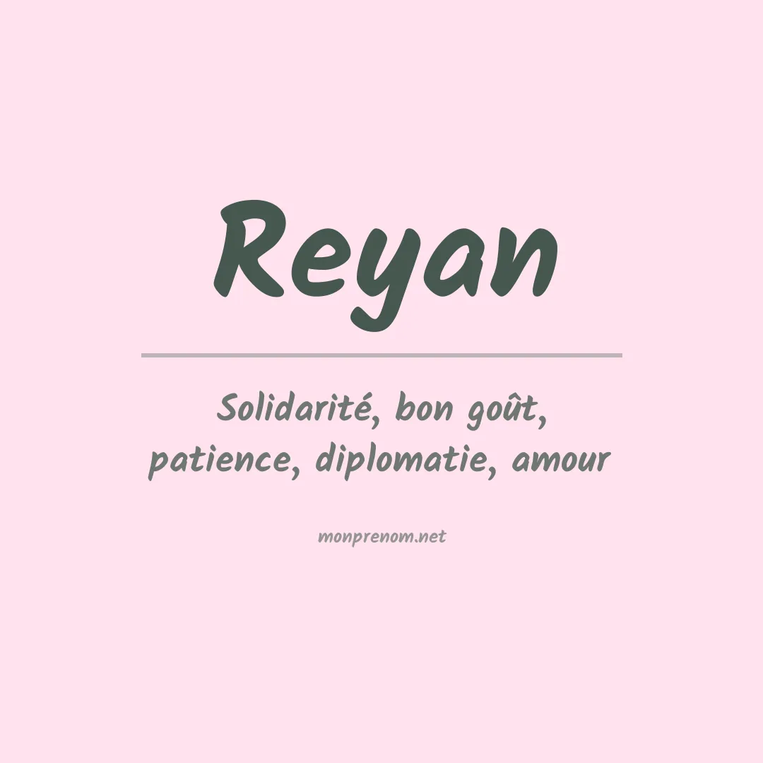 Signification du prénom Reyan