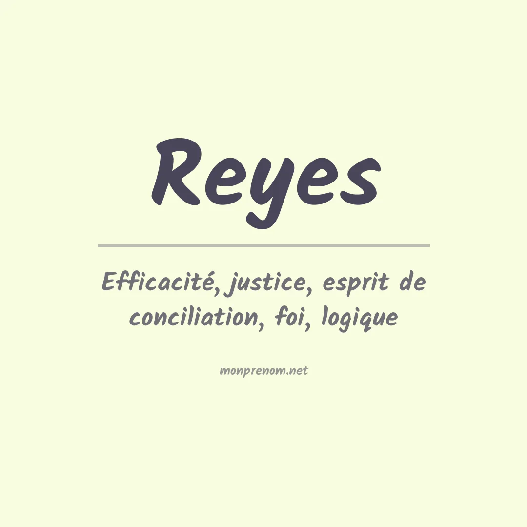 Prénom Reyes