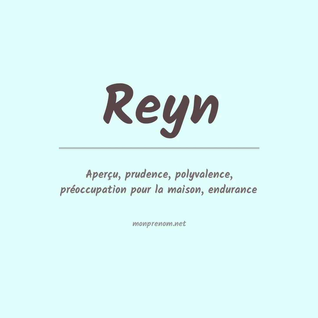Signification du prénom Reyn