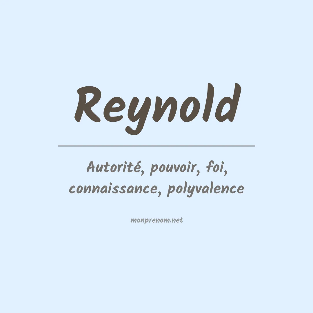 Prénom Reynold