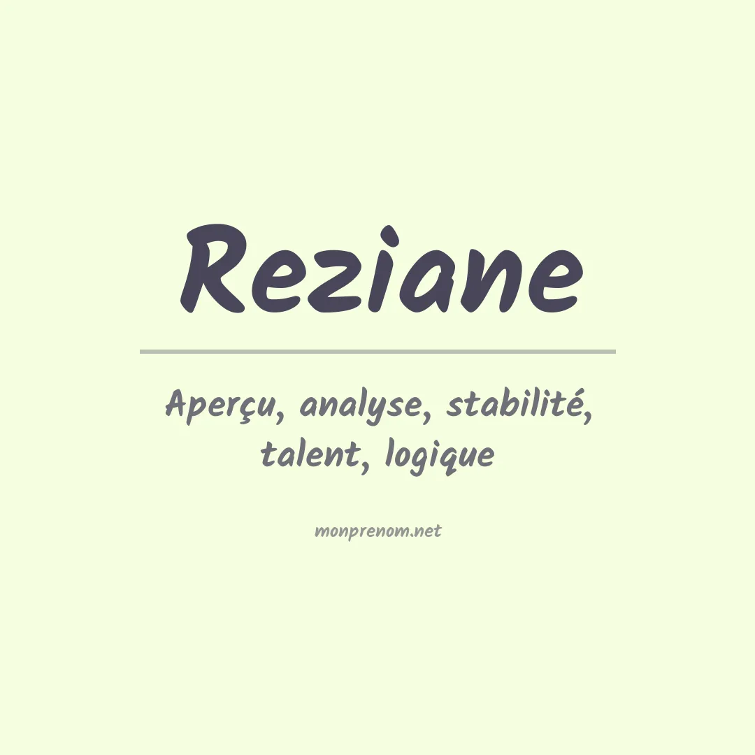 Prénom Reziane