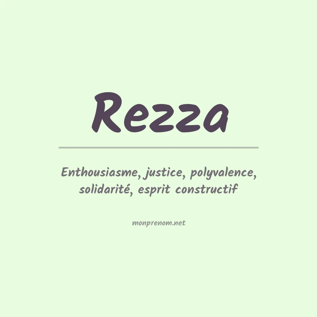 Signification du prénom Rezza