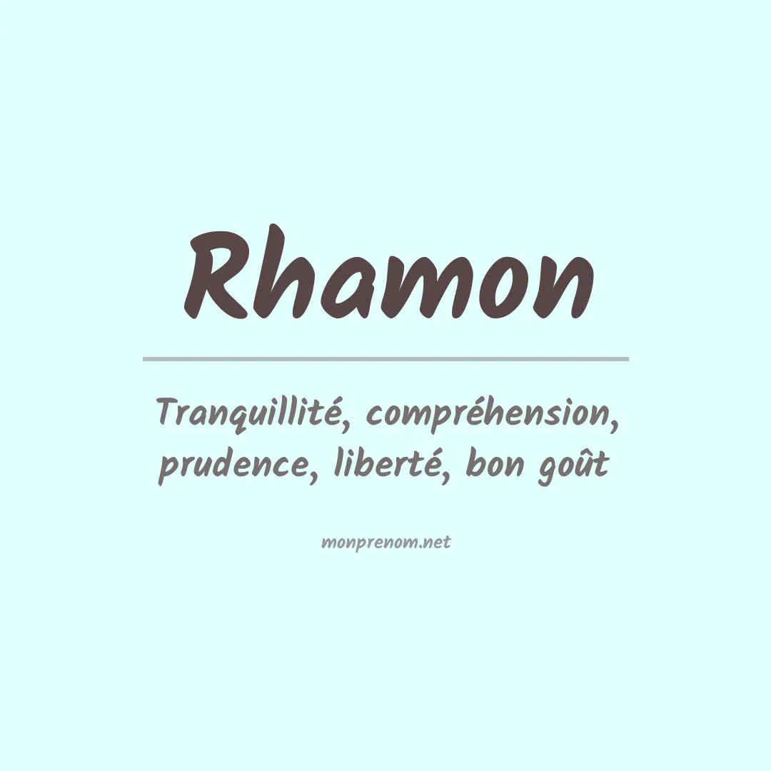 Prénom Rhamon