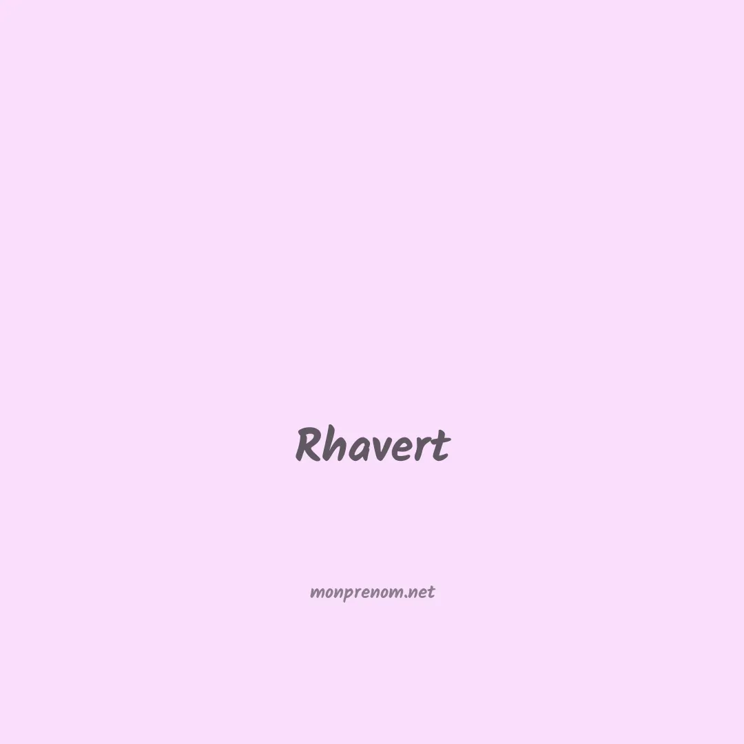 Rhavert en chinois