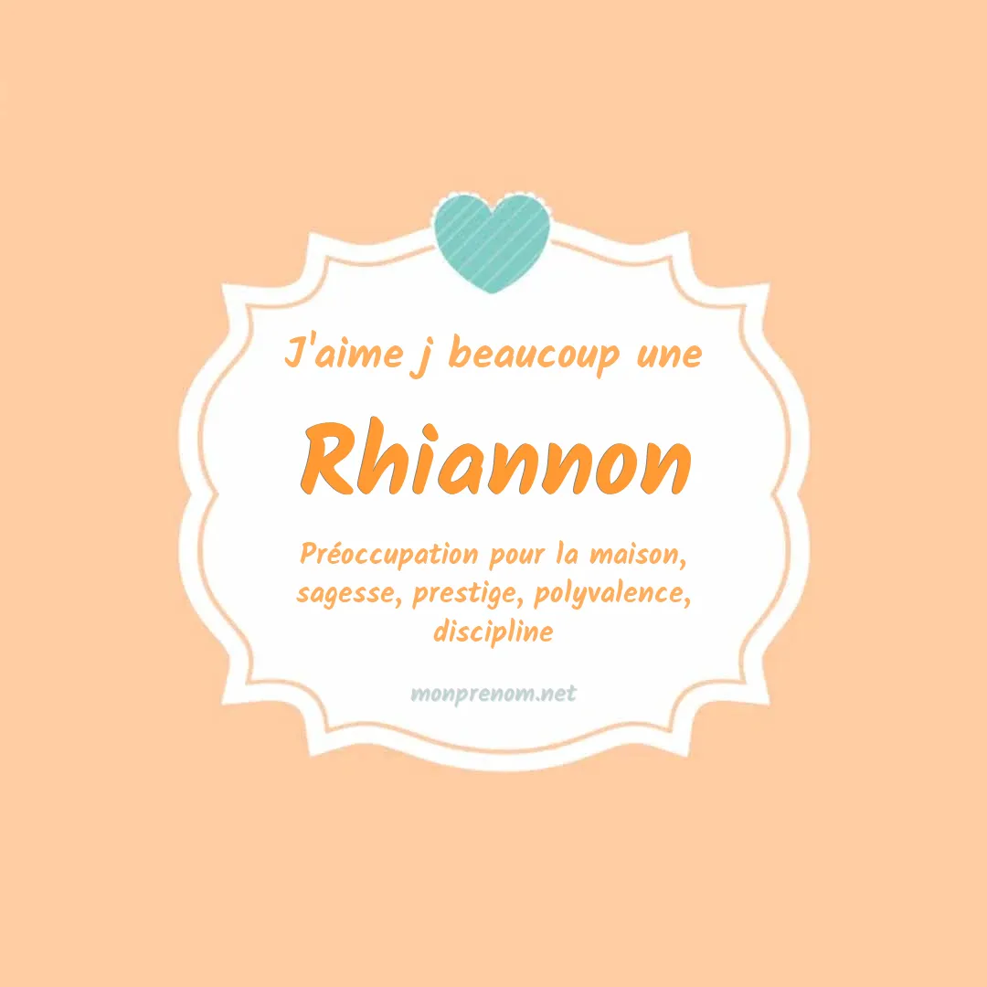 J'aime beaucoup Rhiannon