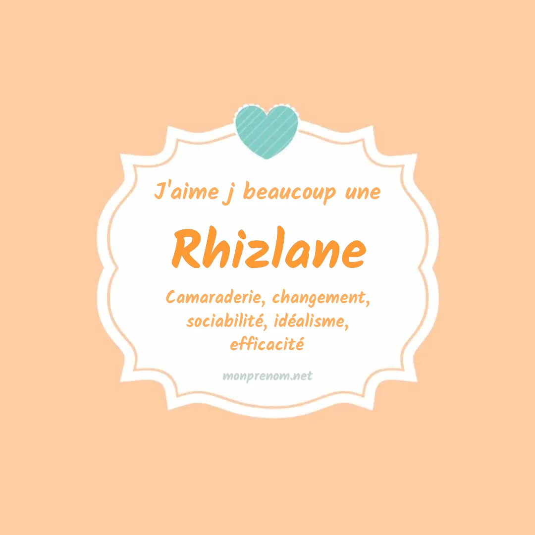 J'aime beaucoup Rhizlane