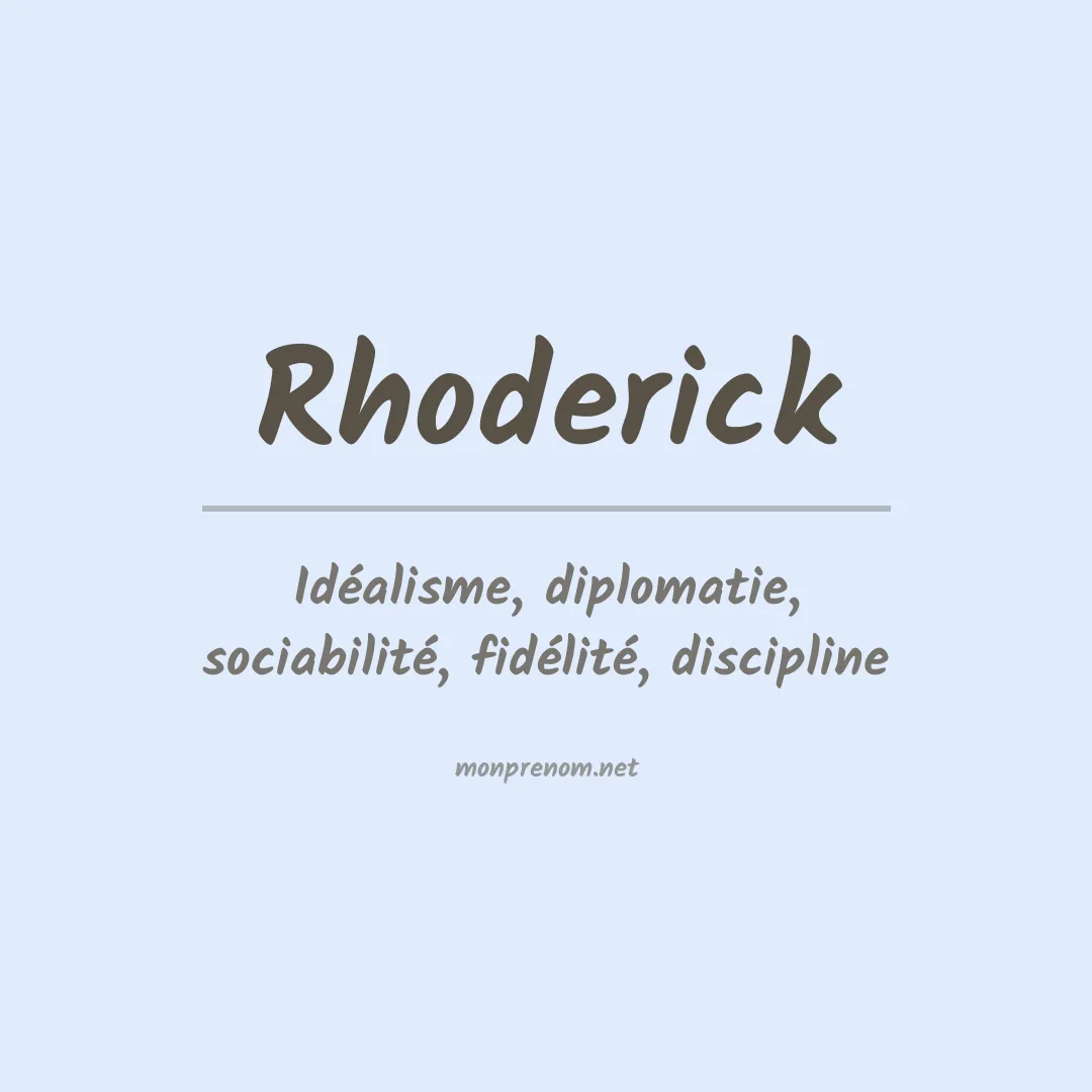 Prénom Rhoderick