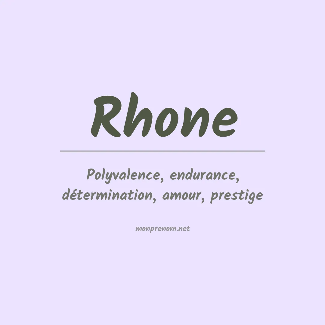 Prénom Rhone