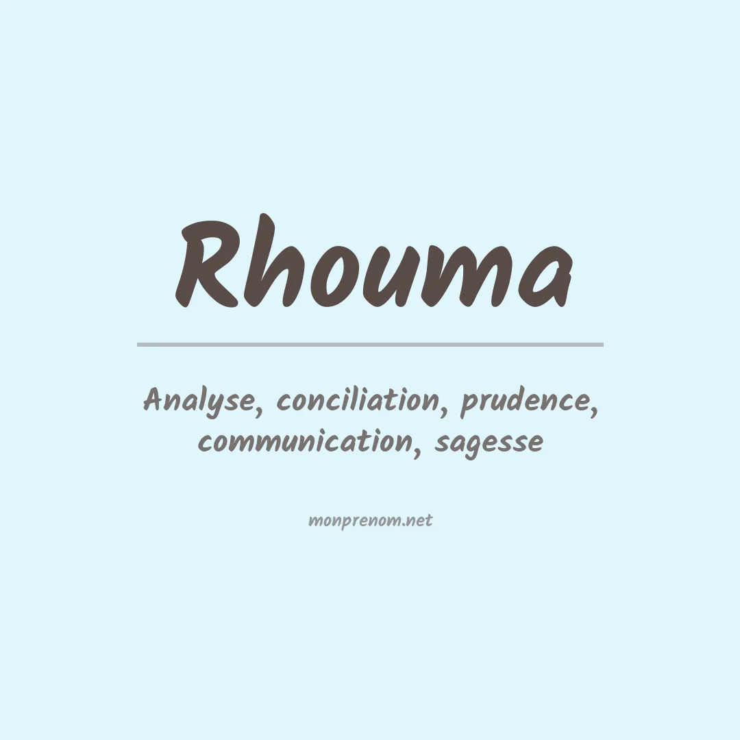Prénom Rhouma