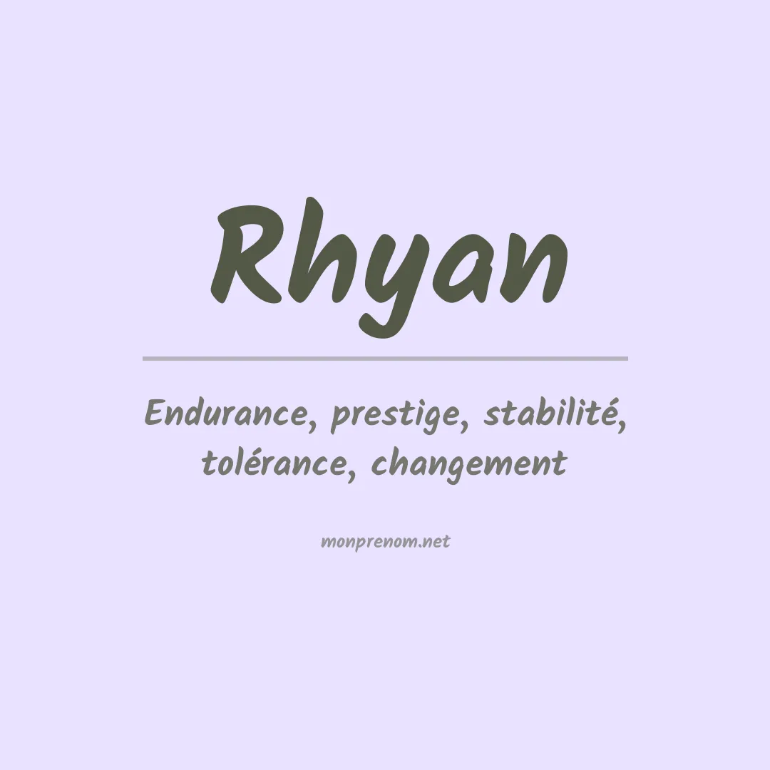 Prénom Rhyan