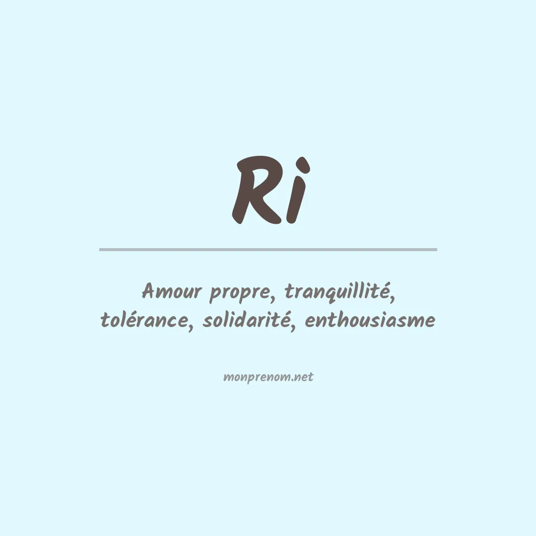 Prénom Ri