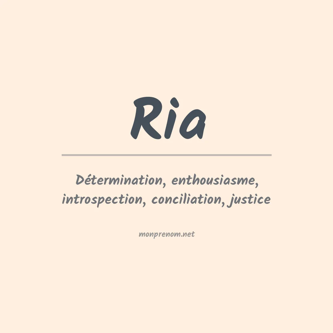 Prénom Ria
