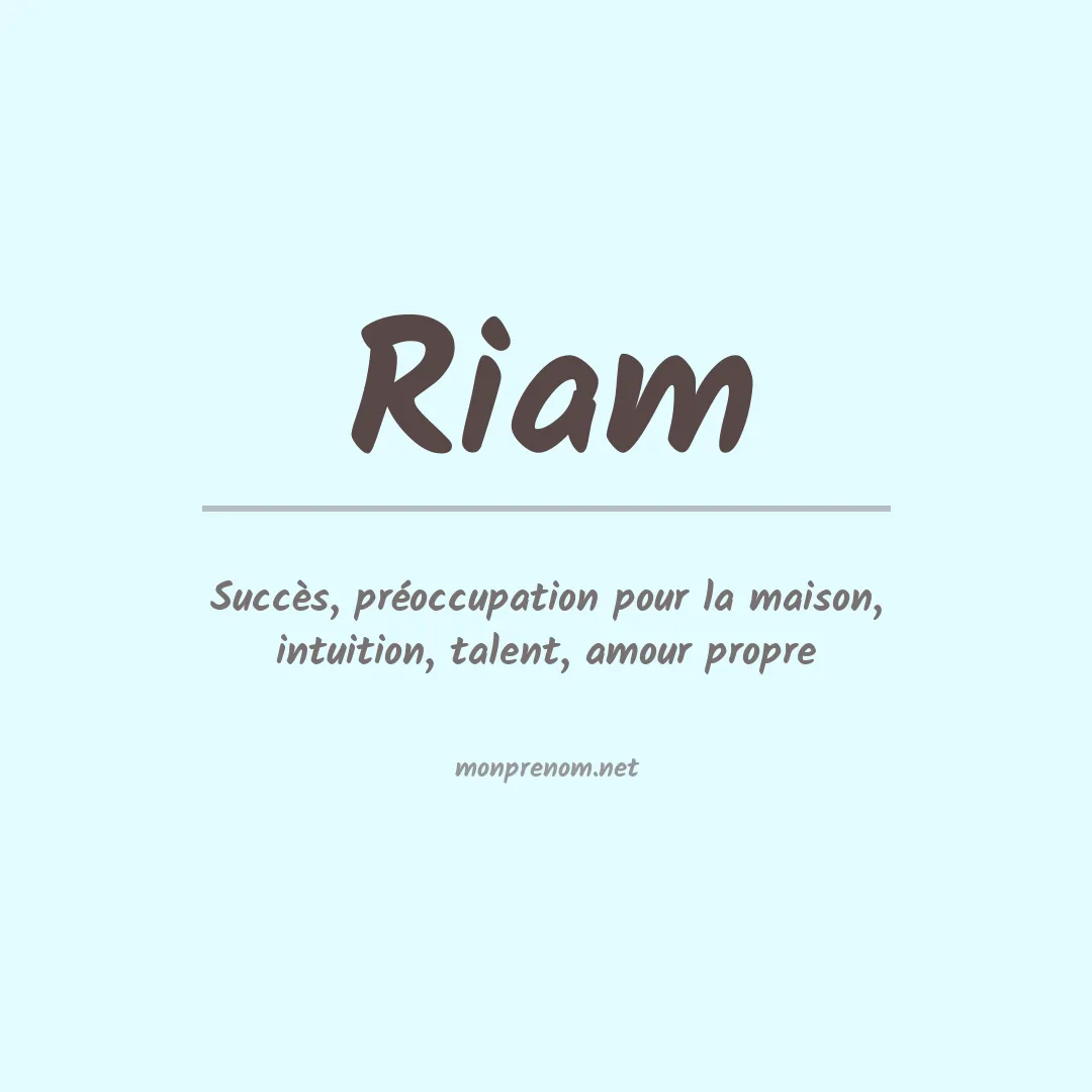 Prénom Riam