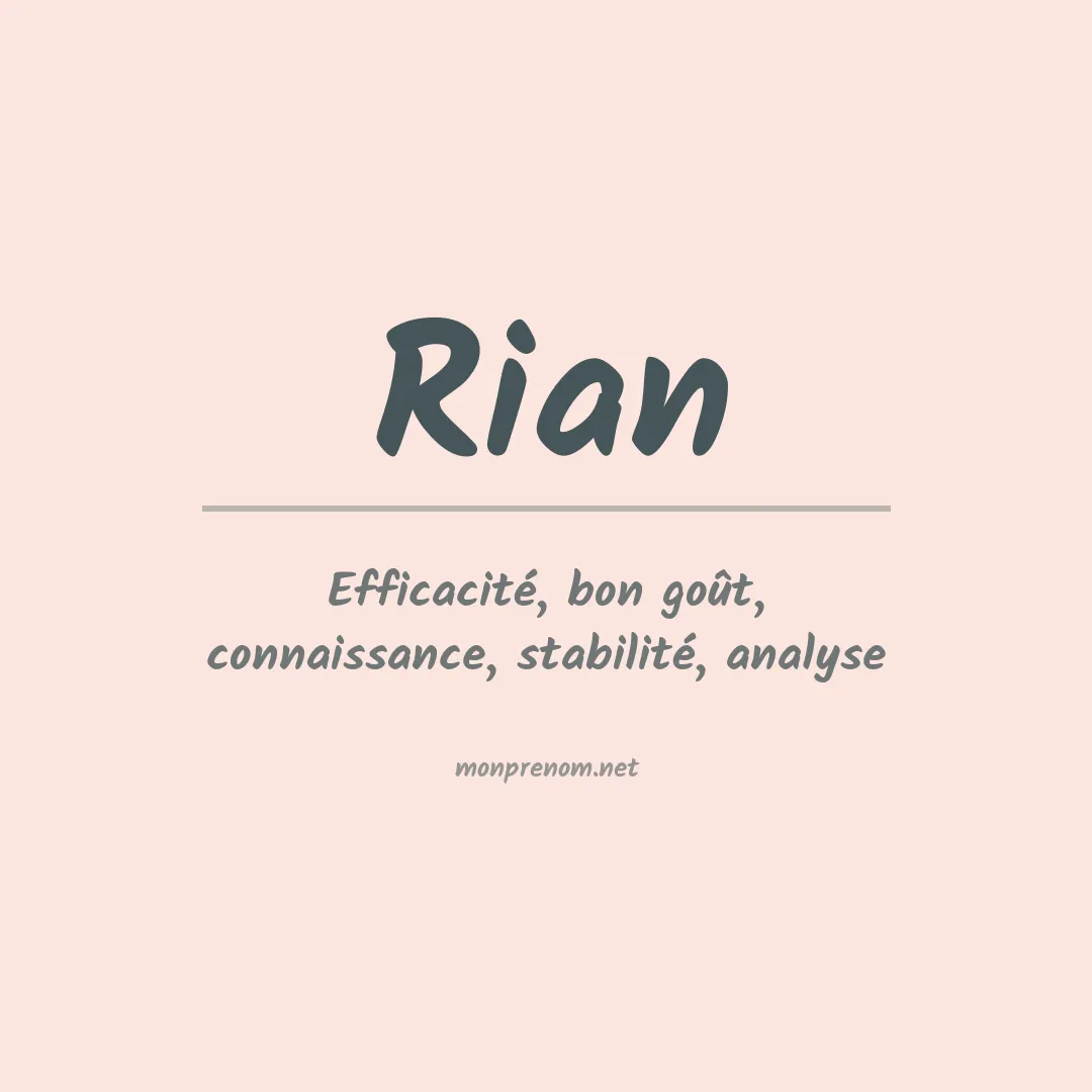 Prénom Rian